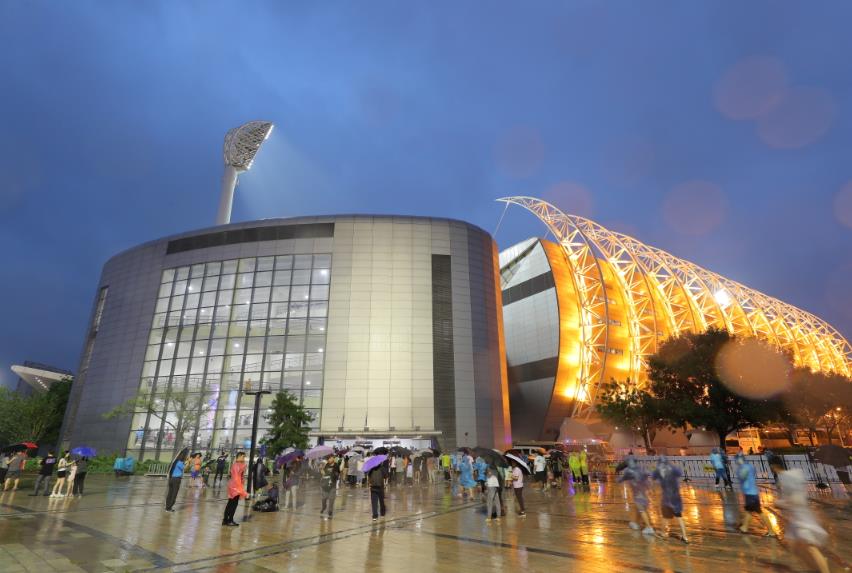 泰达足球场再投用后首场中超比赛于7月21日举行。